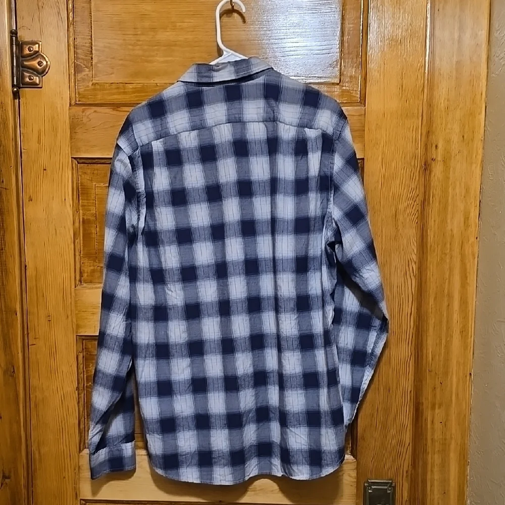 J. Crew Blue & White Long Sleeve Button Down Shirt L